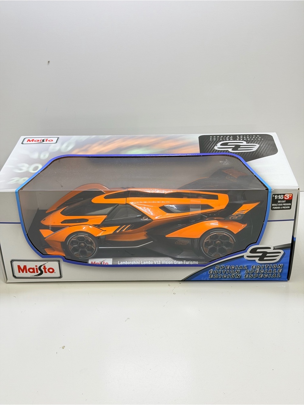 Maisto Orange Die-Cast Supercar Toy - Lamborghini V12 Vision
